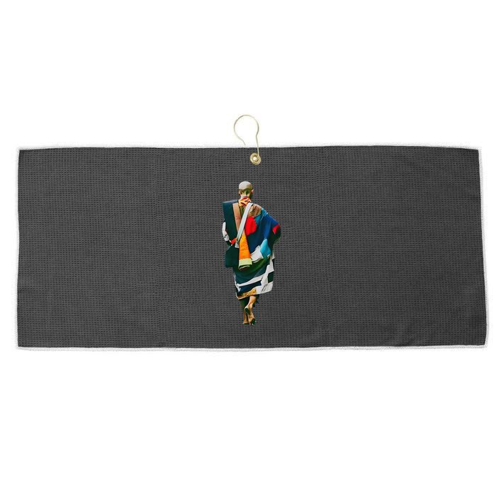 Thich Minh Tue On Back Monks Minh Tue Vietnamese Large Microfiber Waffle Golf Towel