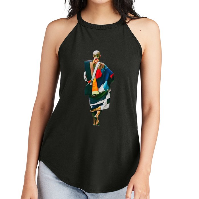 Thich Minh Tue On Back Monks Minh Tue Vietnamese Women's Perfect Tri Rocker Tank