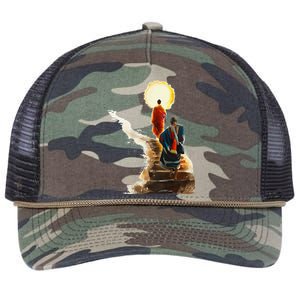 Thich Minh Tue On Back Monks Vietnamese Retro Rope Trucker Hat Cap