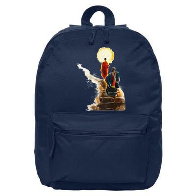 Thich Minh Tue On Back Monks Vietnamese 16 in Basic Backpack