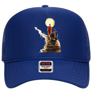 Thich Minh Tue On Back Monks Vietnamese High Crown Mesh Back Trucker Hat