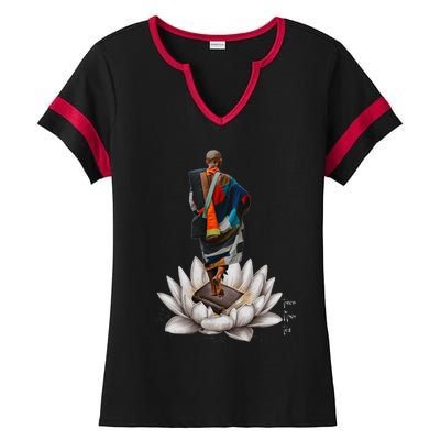 Thich Minh Tuex Ladies Halftime Notch Neck Tee