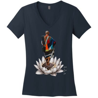 Thich Minh Tuex Women's V-Neck T-Shirt