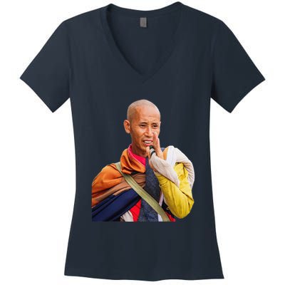Thich Minh Tue Women's V-Neck T-Shirt