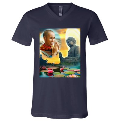 Thich Minh Tue V-Neck T-Shirt