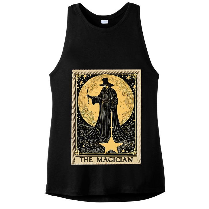 The Magician Tarot Card Ladies PosiCharge Tri-Blend Wicking Tank