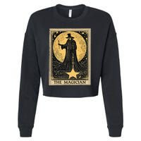 The Magician Tarot Card Cropped Pullover Crew