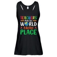 Teachers Make The World A Better Place Ladies Essential Flowy Tank