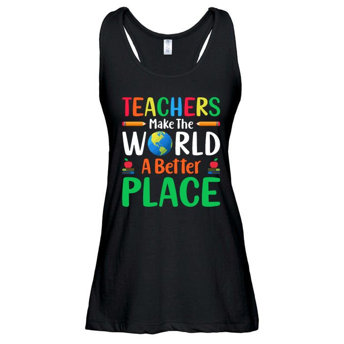 Teachers Make The World A Better Place Ladies Essential Flowy Tank