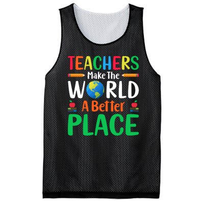 Teachers Make The World A Better Place Mesh Reversible Basketball Jersey Tank