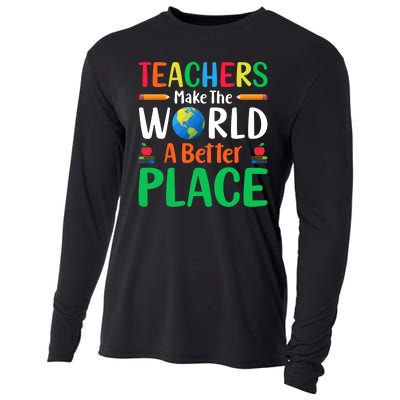 Teachers Make The World A Better Place Cooling Performance Long Sleeve Crew