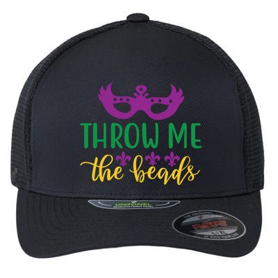 Throw Me The Beads Flexfit Unipanel Trucker Cap