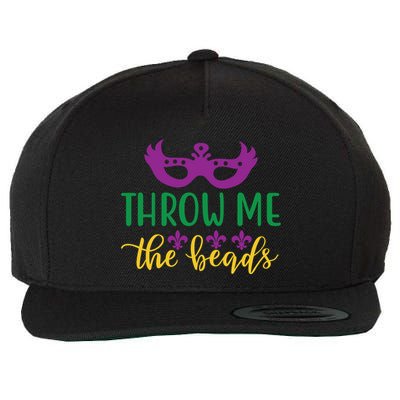 Throw Me The Beads Wool Snapback Cap