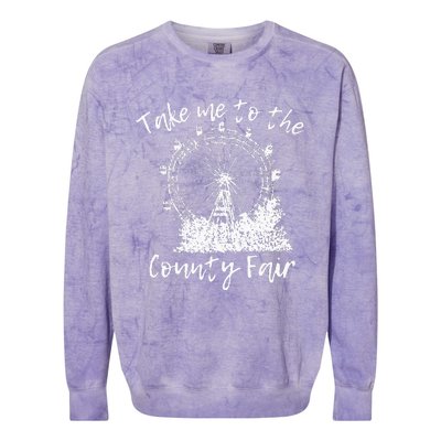 Take Me To The County Fair for Summer Colorblast Crewneck Sweatshirt