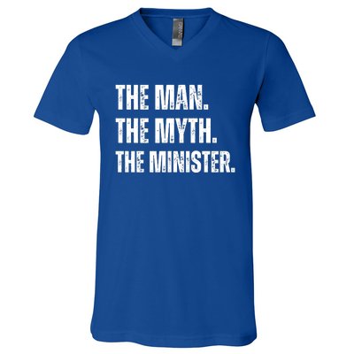 The Man The Myth The The Minister. V-Neck T-Shirt