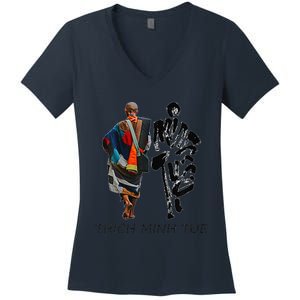 Thich Minh Tue Women's V-Neck T-Shirt