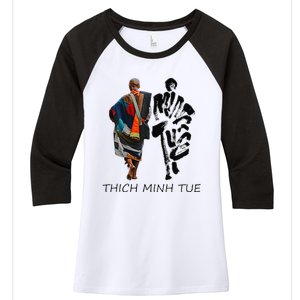 Thich Minh Tue Women's Tri-Blend 3/4-Sleeve Raglan Shirt