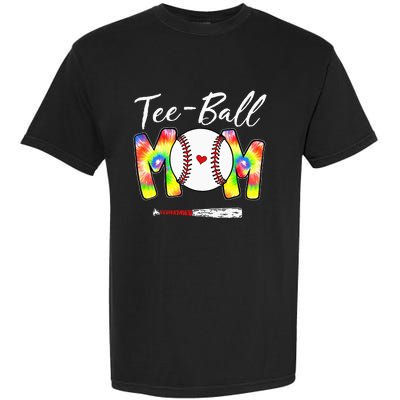 Teeball Mom Tie Dye Funny Ball Mom Mother's Day Garment-Dyed Heavyweight T-Shirt