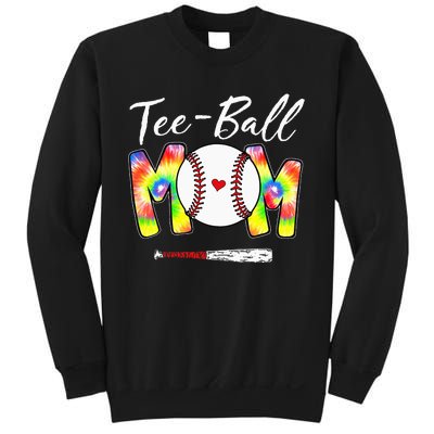 Teeball Mom Tie Dye Funny Ball Mom Mother's Day Sweatshirt