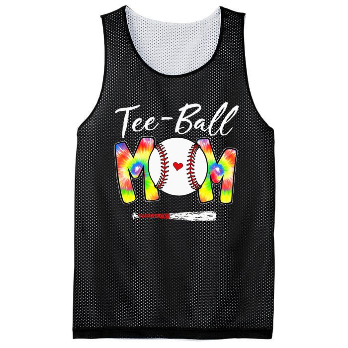 Teeball Mom Tie Dye Funny Ball Mom Mother's Day Mesh Reversible Basketball Jersey Tank