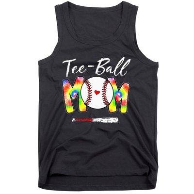 Teeball Mom Tie Dye Funny Ball Mom Mother's Day Tank Top