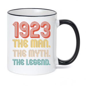 The Man The Myth The Legend 1923 100th Birthday 11oz Black Color Changing Mug