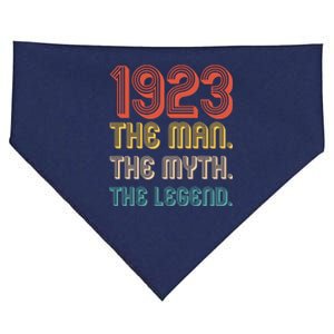 The Man The Myth The Legend 1923 100th Birthday USA-Made Doggie Bandana