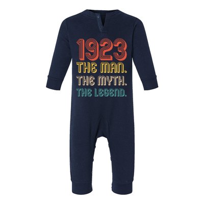 The Man The Myth The Legend 1923 100th Birthday Infant Fleece One Piece