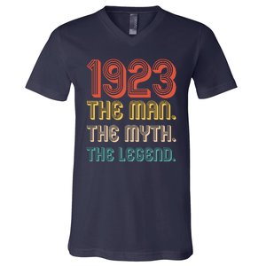 The Man The Myth The Legend 1923 100th Birthday V-Neck T-Shirt