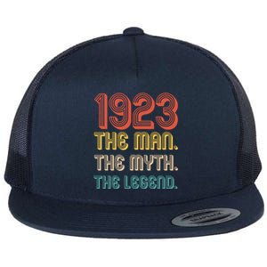 The Man The Myth The Legend 1923 100th Birthday Flat Bill Trucker Hat