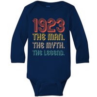 The Man The Myth The Legend 1923 100th Birthday Baby Long Sleeve Bodysuit