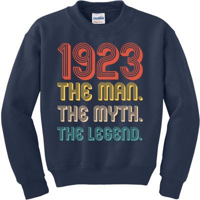 The Man The Myth The Legend 1923 100th Birthday Kids Sweatshirt