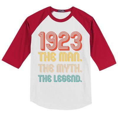 The Man The Myth The Legend 1923 100th Birthday Kids Colorblock Raglan Jersey