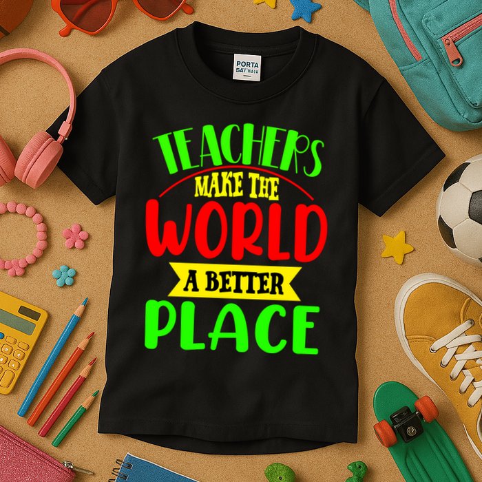 Teachers Make The World A Better Place Kids T-Shirt