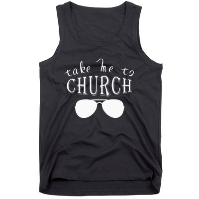 Take Me To The Church Christian Country Concert Tank Top