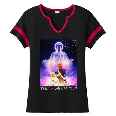 Thich Minh Tue Ladies Halftime Notch Neck Tee