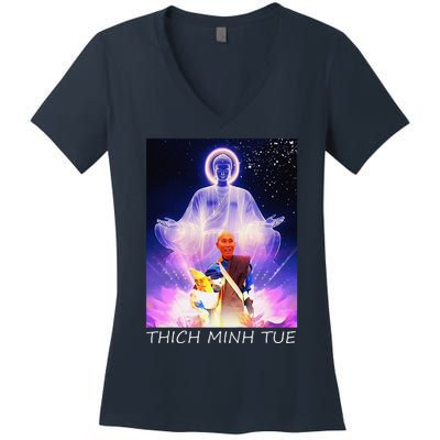 Thich Minh Tue Women's V-Neck T-Shirt