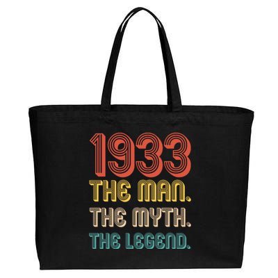 The Man The Myth The Legend 1933 90th Birthday Cotton Canvas Jumbo Tote