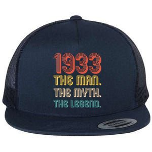 The Man The Myth The Legend 1933 90th Birthday Flat Bill Trucker Hat