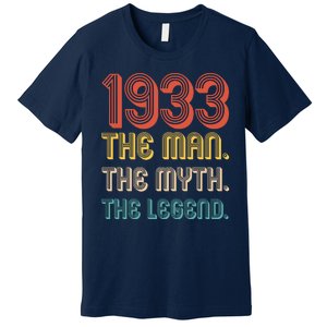 The Man The Myth The Legend 1933 90th Birthday Premium T-Shirt