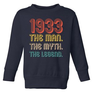 The Man The Myth The Legend 1933 90th Birthday Toddler Sweatshirt