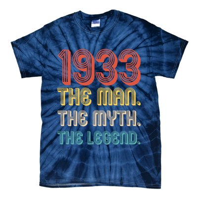 The Man The Myth The Legend 1933 90th Birthday Tie-Dye T-Shirt