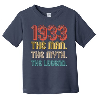 The Man The Myth The Legend 1933 90th Birthday Toddler T-Shirt