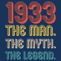 The Man The Myth The Legend 1933 90th Birthday Toddler T-Shirt
