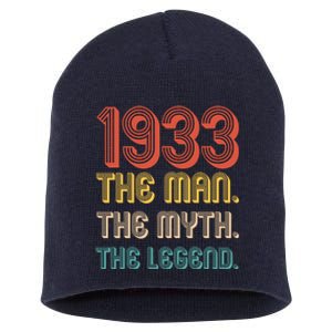 The Man The Myth The Legend 1933 90th Birthday Short Acrylic Beanie