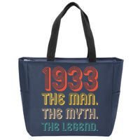 The Man The Myth The Legend 1933 90th Birthday Zip Tote Bag