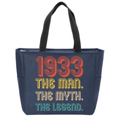 The Man The Myth The Legend 1933 90th Birthday Zip Tote Bag