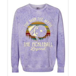 The Man The Myth The Pickleball Legend Colorblast Crewneck Sweatshirt