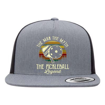 The Man The Myth The Pickleball Legend Flat Bill Trucker Hat