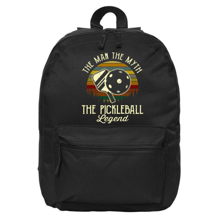 The Man The Myth The Pickleball Legend 16 in Basic Backpack